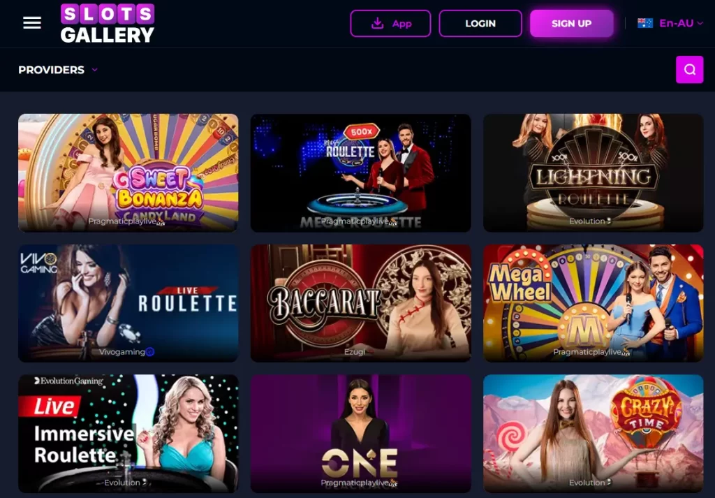 Slots Gallery Live Casino Games
