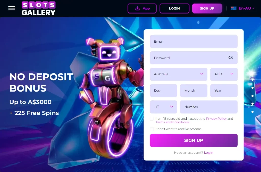 Registration for Free Bonuses