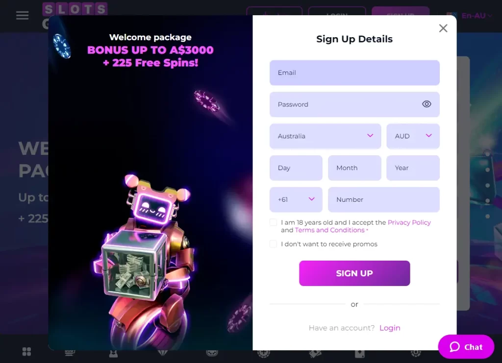 Registration to Get Slots Gallery Free Chips No Deposit